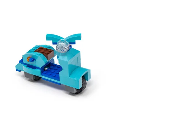 Mayo 2019 Roma Italia Scooter Lego Hecho Bloques Construcción Italiano — Foto de Stock