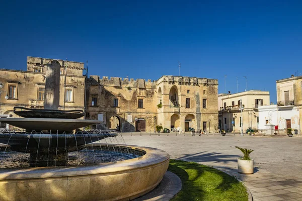 Agosto 2019 Cavallino Lecce Puglia Salento Italia Castillo Palacio Ducal — Foto de Stock