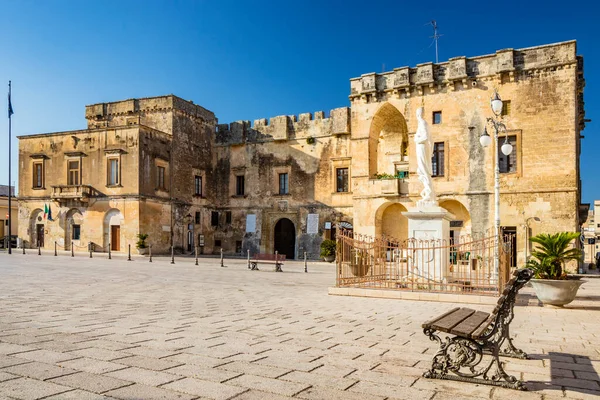 Agosto 2019 Cavallino Lecce Puglia Salento Italia Castillo Palacio Ducal — Foto de Stock