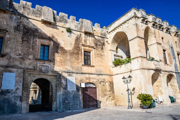 Agosto 2019 Cavallino Lecce Puglia Salento Italia Castillo Palacio Ducal — Foto de Stock