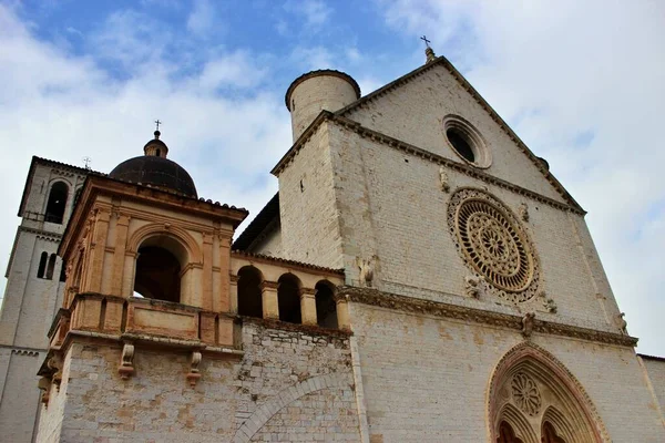 Hermosa Basílica San Francesco Assisi Umbría Perugia Italia Patrimonio Mundial — Foto de Stock