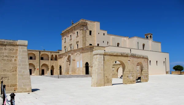 Santa Maria Finibus Terrae Basilikası Salento Puglia Lecce Talya Santa — Stok fotoğraf