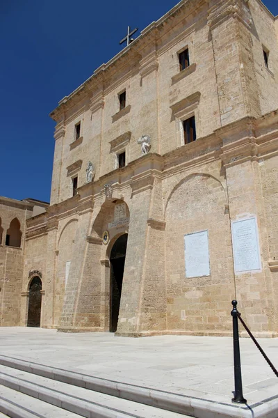 Basilica Santa Maria Finibus Terrae Nel Comune Santa Maria Leuca — Foto Stock