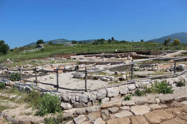 Sítio Arqueológico Antiga Cidade Norba Latina Província Latina Lazio Itália — Fotografia de Stock