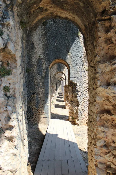 Templo Júpiter Monte Circeo Terracina Lácio Itália Restos Templo Topo — Fotografia de Stock