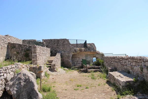 Templet Jupiter Mount Circeo Terracina Lazio Italien Resterna Templet Toppen — Stockfoto