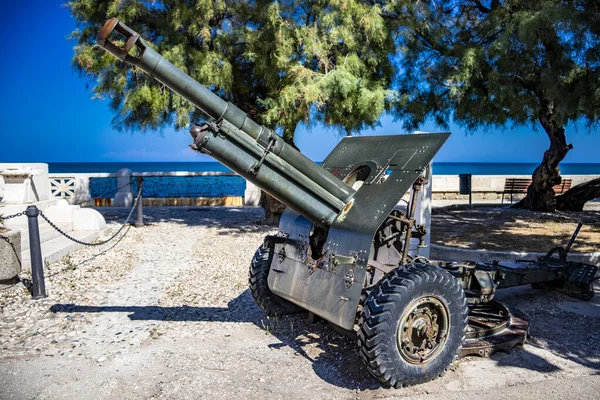 September 2018 Trani Puglia Italy Italian Tank Gun Second World — Stock Photo, Image