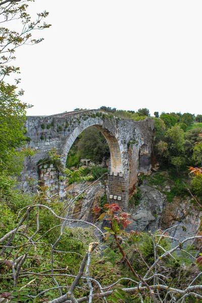 Etruski Park Przyrodniczo Archeologiczny Vulci Prowincji Viterbo Włoszech Zamek Abbadia — Zdjęcie stockowe