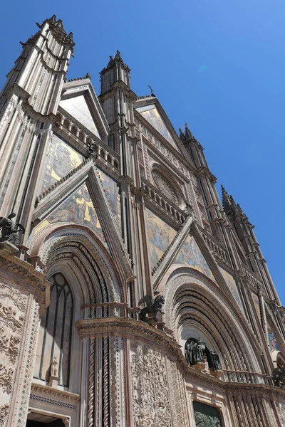 Catedral Orvieto Estilo Gótico Provincia Terni Umbría Italia Fachada Está — Foto de Stock