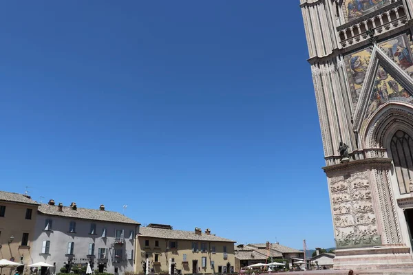 Catedral Orvieto Estilo Gótico Provincia Terni Umbría Italia Fachada Está — Foto de Stock