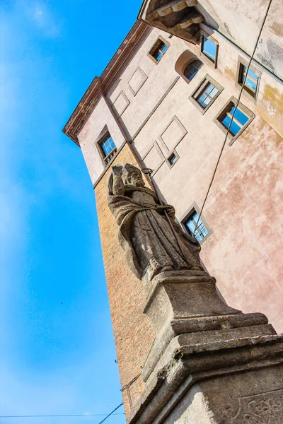 Pohled Středověkou Vesnici Bomarzo Provincii Viterbo Lazio Itálie Známý Svou — Stock fotografie