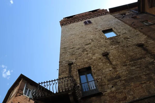 Una Visión Ciudad Medieval Siena Toscana Italia Patrimonio Unesco — Foto de Stock