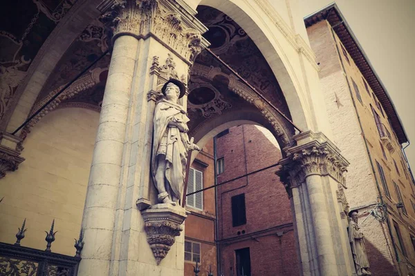 Pohled Středověké Město Siena Toskánsko Itálie Dědictví Unesco — Stock fotografie