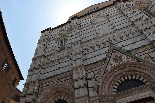 Una Visión Ciudad Medieval Siena Toscana Italia Patrimonio Unesco Majestuosa — Foto de Stock