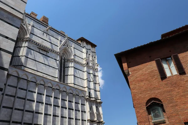 Talya Nın Ortaçağ Şehri Siena Toskana Bir Göz Atalım Unesco — Stok fotoğraf