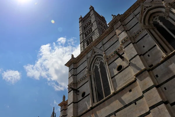 Una Visión Ciudad Medieval Siena Toscana Italia Patrimonio Unesco Majestuosa — Foto de Stock