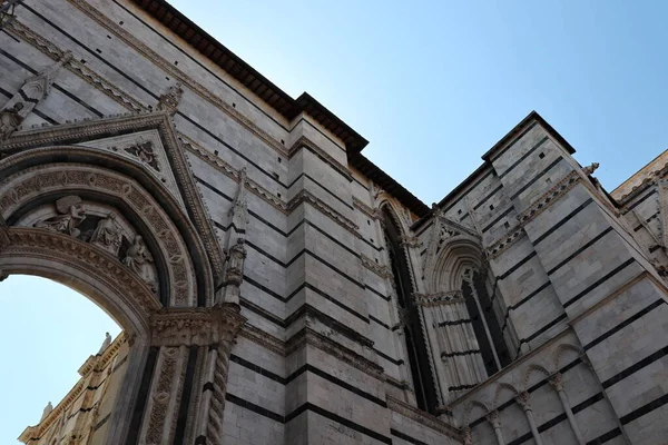 Una Visión Ciudad Medieval Siena Toscana Italia Patrimonio Unesco Majestuosa — Foto de Stock
