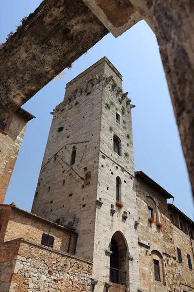 San Gimignano Uma Pequena Cidade Medieval Siena Toscana Famosa Por — Fotografia de Stock