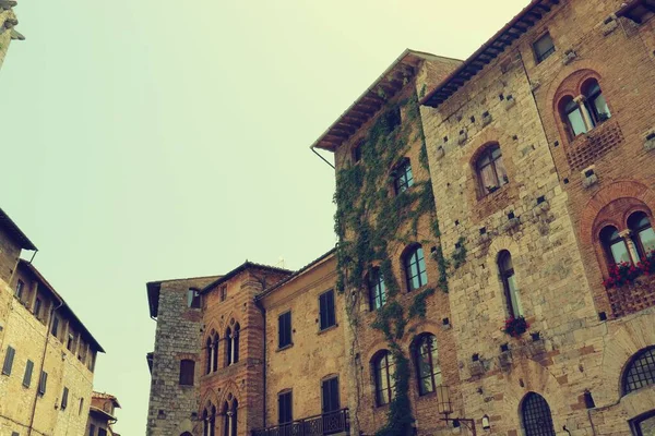San Gimignano Est Une Petite Ville Médiévale Fortifiée Sienne Toscane — Photo