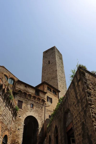 San Gimignano Uma Pequena Cidade Medieval Siena Toscana Famosa Por — Fotografia de Stock