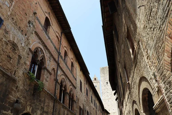 San Gimignano Est Une Petite Ville Médiévale Fortifiée Sienne Toscane — Photo