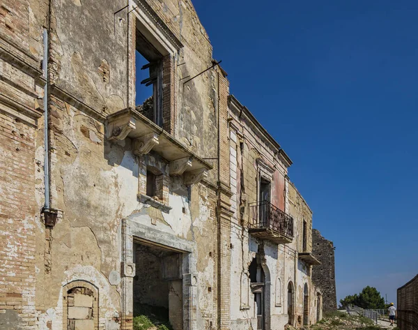 Craco Matera Basilicata Itália Cidade Fantasma Destruída Abandonada Após Deslizamento — Fotografia de Stock