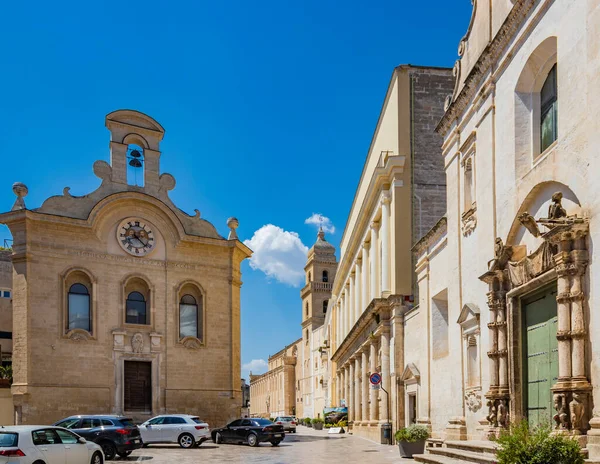 Agosto 2020 Gravina Puglia Piazza Principale Della Città Antica Dominata — Foto Stock