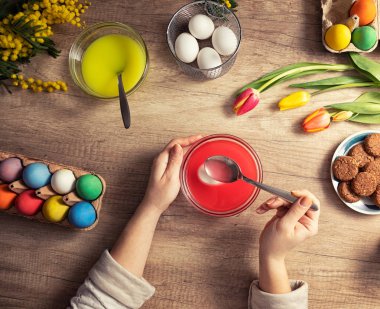 DIY handpainted Paskalya yumurtaları 