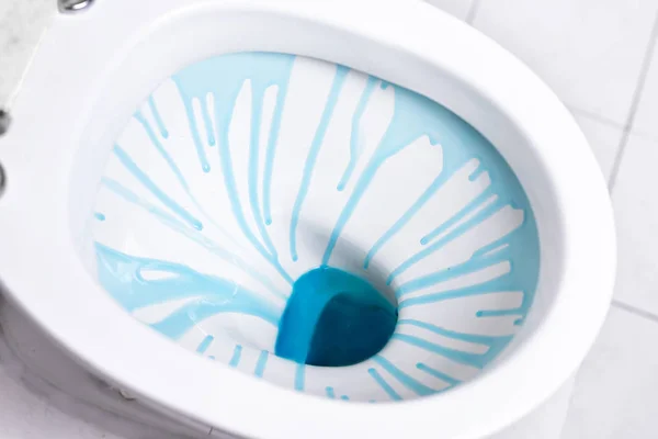 Toilet bowl with applied detergent — Stock Photo, Image