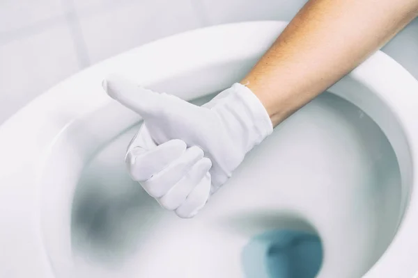 Super czysta toaleta miski — Zdjęcie stockowe