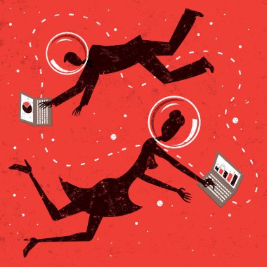 Internet iş ortakları. Siber dizüstü bilgisayarlarında mali çizelgeleri arıyorsunuz iki iş ortakları. 