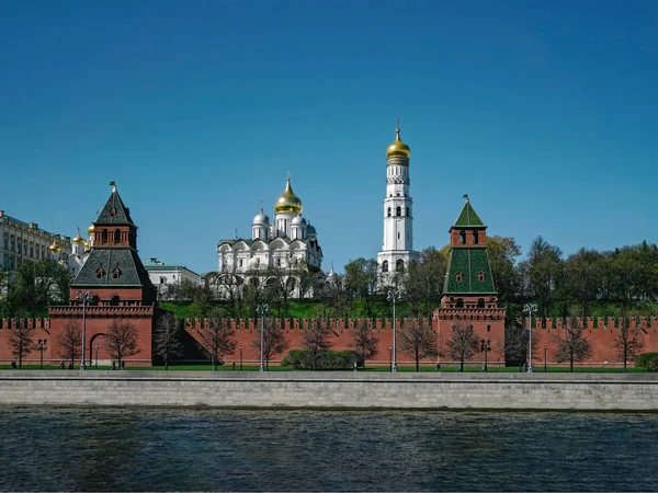 Het Uitzicht Kade Van Het Kremlin Moskou Rusland April 2019 — Stockfoto
