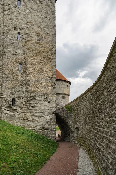 Fortress Wall Old Town Estonia July 2019 — Stock Photo, Image