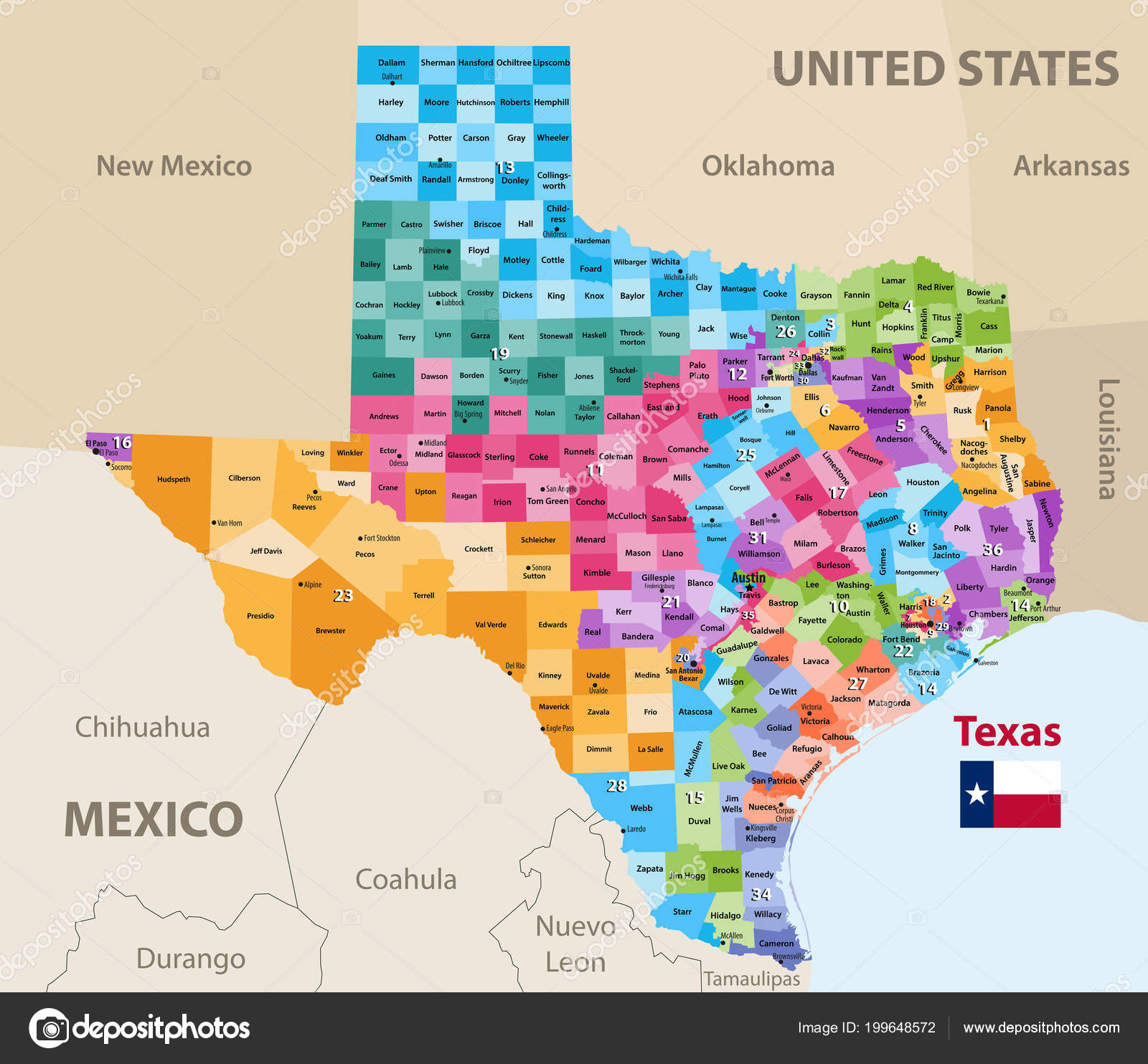 Texas Congress Districts Maps