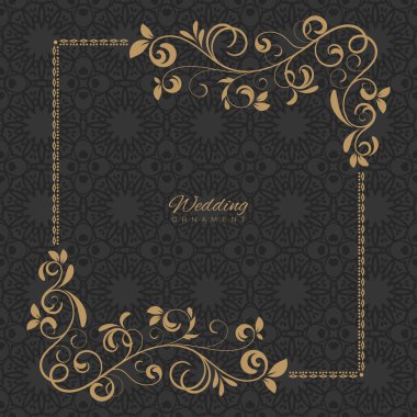 Dekoratif çerçeve düğün için mükemmel