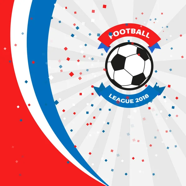 Fußball Sport Meisterschaft Roter Hintergrund — Stockvektor