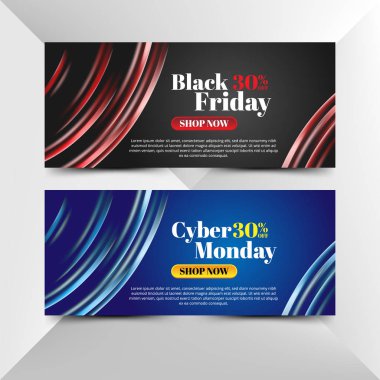 Siyah Cuma ve cyber Pazartesi ışıkları ile el ilanı