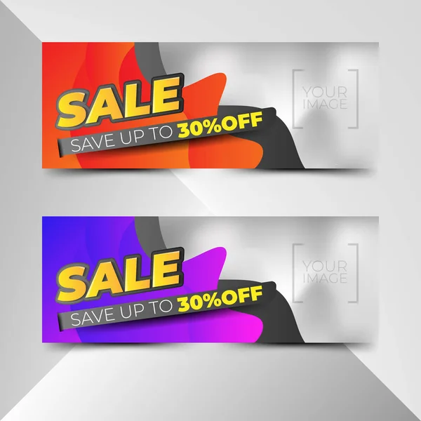 Venta Oferta Banner Plantilla Vector Fondo — Vector de stock