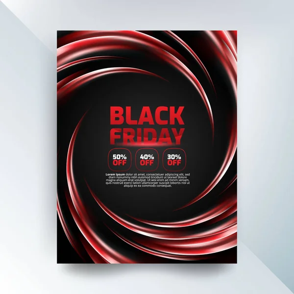 Black friday sales poster with lights