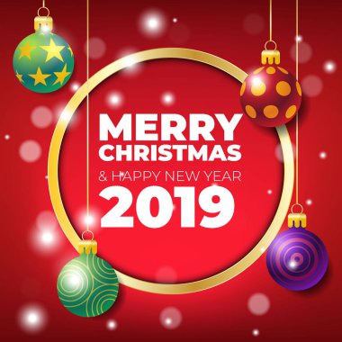 Gerçekçi Noel Topları ile Noel arka plan