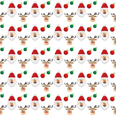 Sevimli Noel tatili karikatür sorunsuz desen