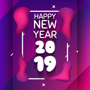 Soyut ve renkli 2019 arka plan