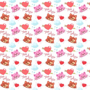 Kalp ile Kitty desen