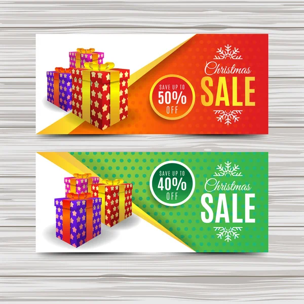 Creative christmas sales banner template — Stock Vector