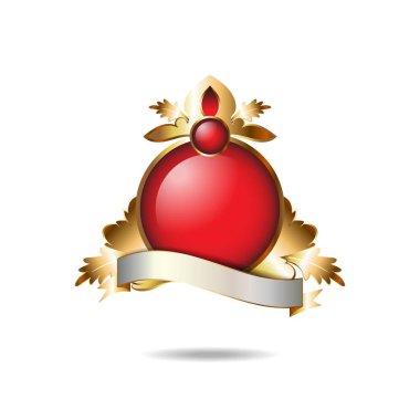 Altın kalkan retro desig