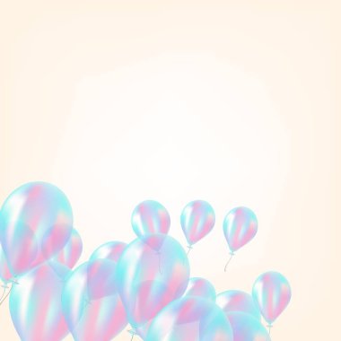 Işıklı holografik balon arka plan