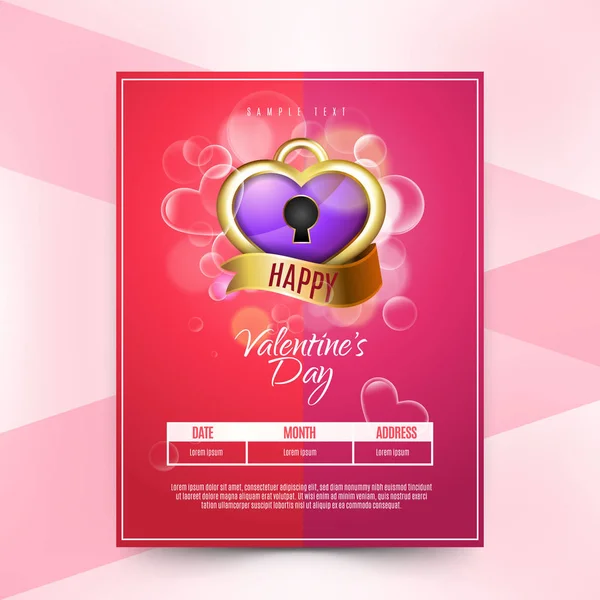 Wazig Valentine Day Flyer — Stockvector