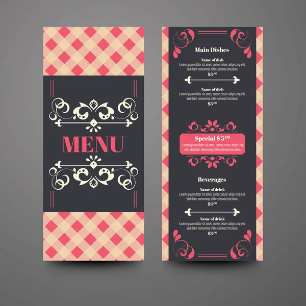 stock vector Colorful hand drawn restaurant menu template	