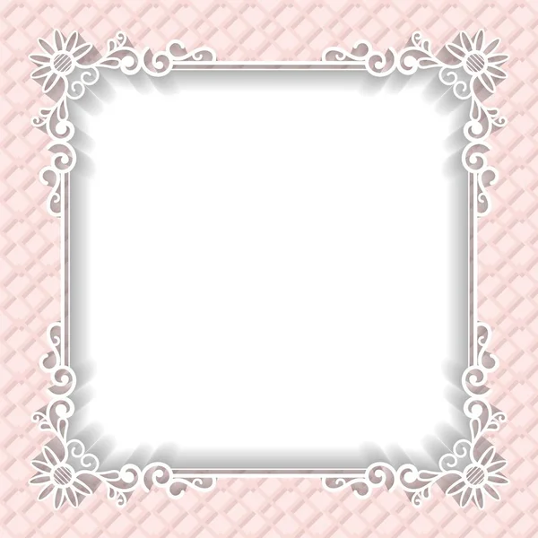 Abstract Wedding frame paper — Stock Vector