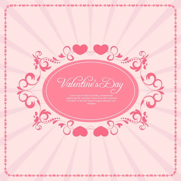 Vintage Valentijnsdag Achtergrond — Stockvector